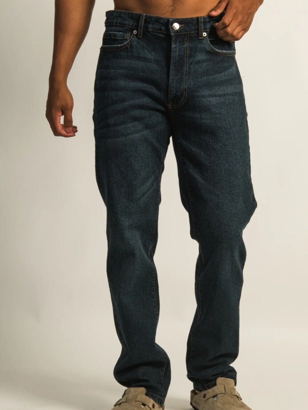 Men's Size 46 Volcom Solver 16 Rigid Denim Jeans Dark Grey NWT